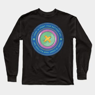 Today is Count Your Buttons Day Badge Long Sleeve T-Shirt